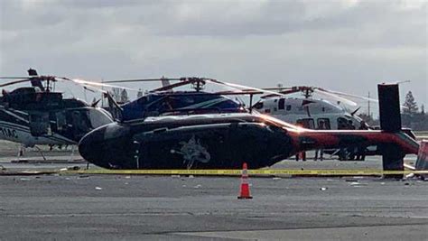 thief crashes chopper in california